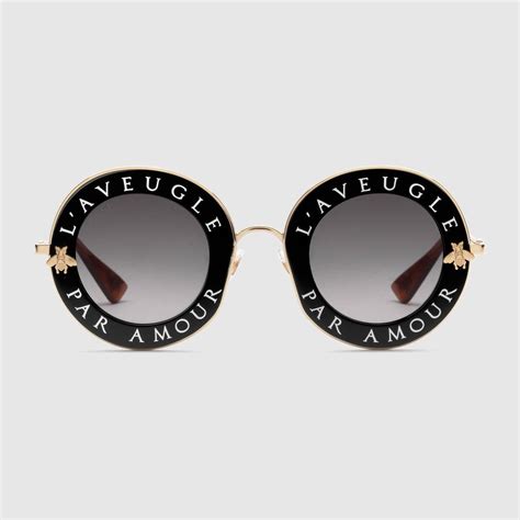 round frame metal glasses gucci|gucci 55mm round sunglasses.